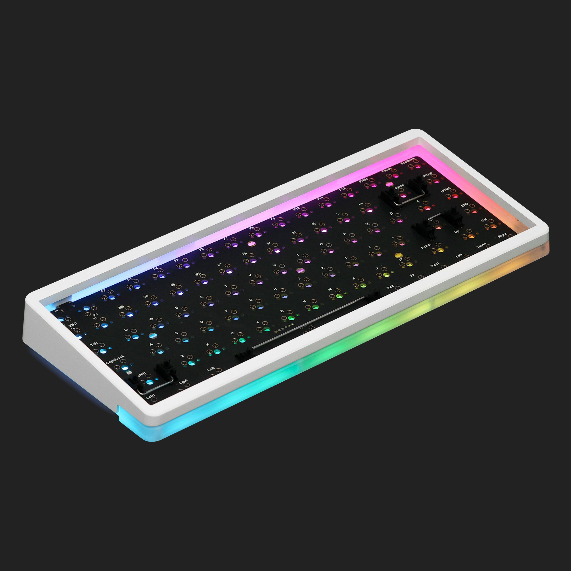 D84 V2 Gasket Mount 75% Mechanical Keyboard Case Bottom Acrylic Has Light Transmition Fit KBD75 Hot Swap PCB And Soldered PCB D84 V2 Gasket Mount 75% Mechanical Keyboard Case Bottom Acrylic Has Light Transmition Fit KBD75 Hot Swap PCB And Soldered PCB