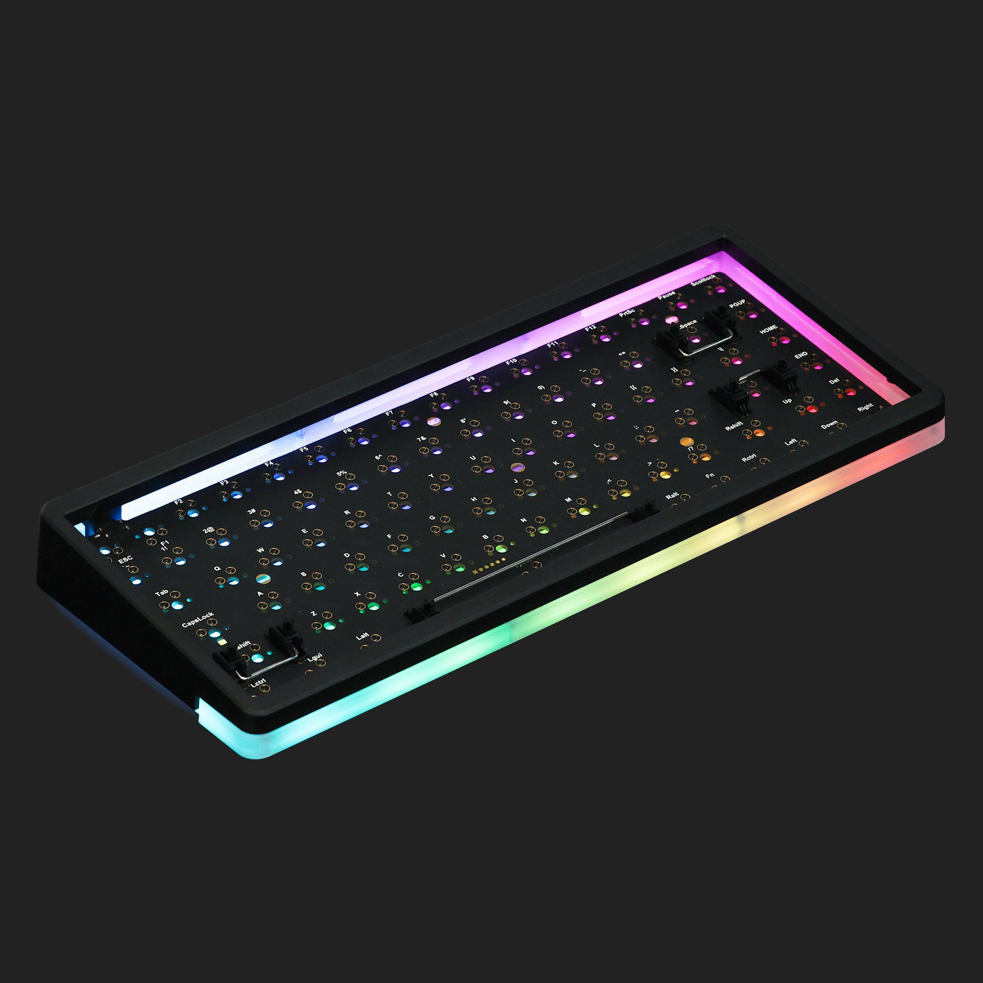 D84 V2 Gasket Mount 75% Mechanical Keyboard Case Bottom Acrylic Has Light Transmition Fit KBD75 Hot Swap PCB And Soldered PCB D84 V2 Gasket Mount 75% Mechanical Keyboard Case Bottom Acrylic Has Light Transmition Fit KBD75 Hot Swap PCB And Soldered PCB