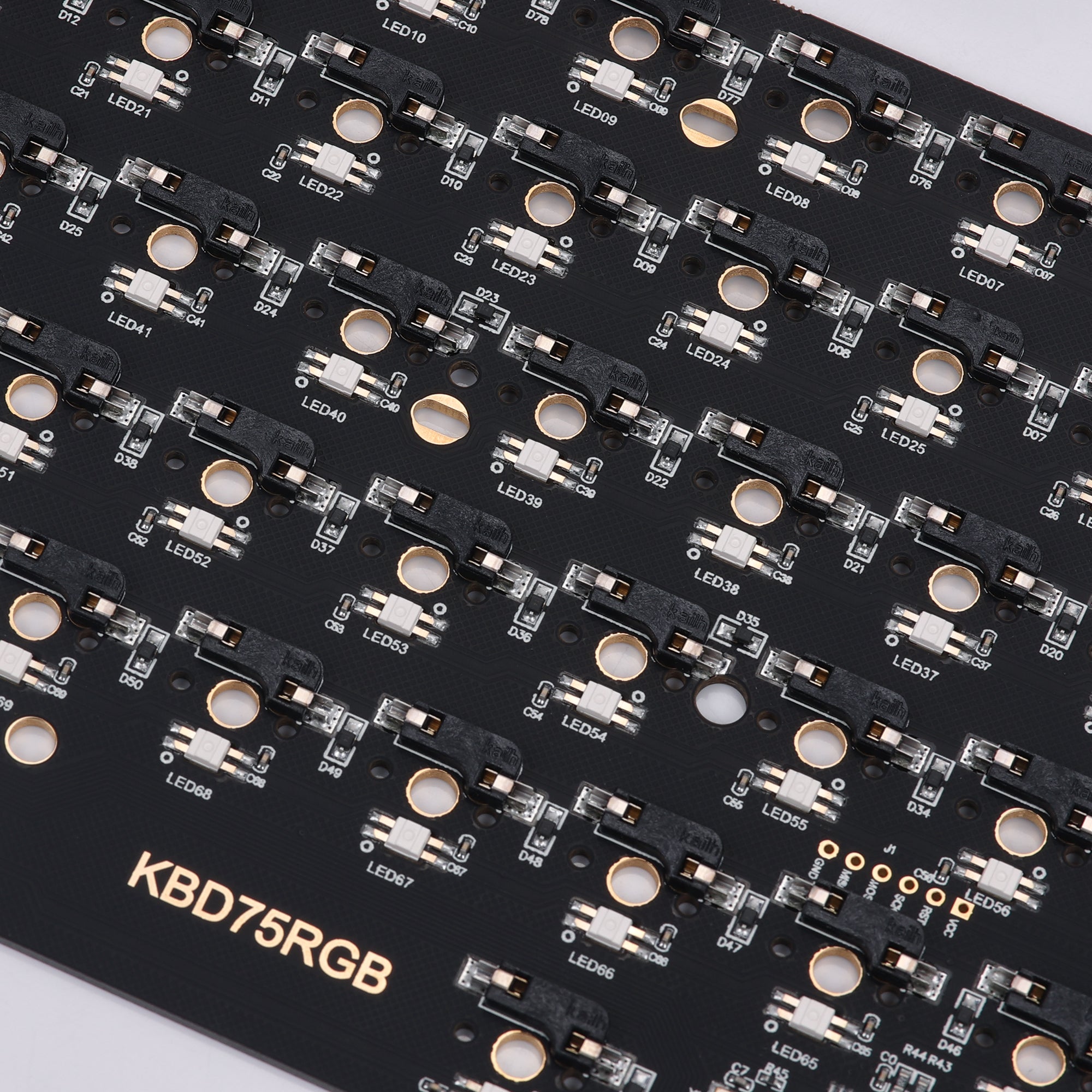 KBD75RGB HOT-SWAP PCB (Per-Key RGB) Fit KBD75 v1/v2/v3/v3.1, Tofu84, D84 Case/1.75U Right Shift