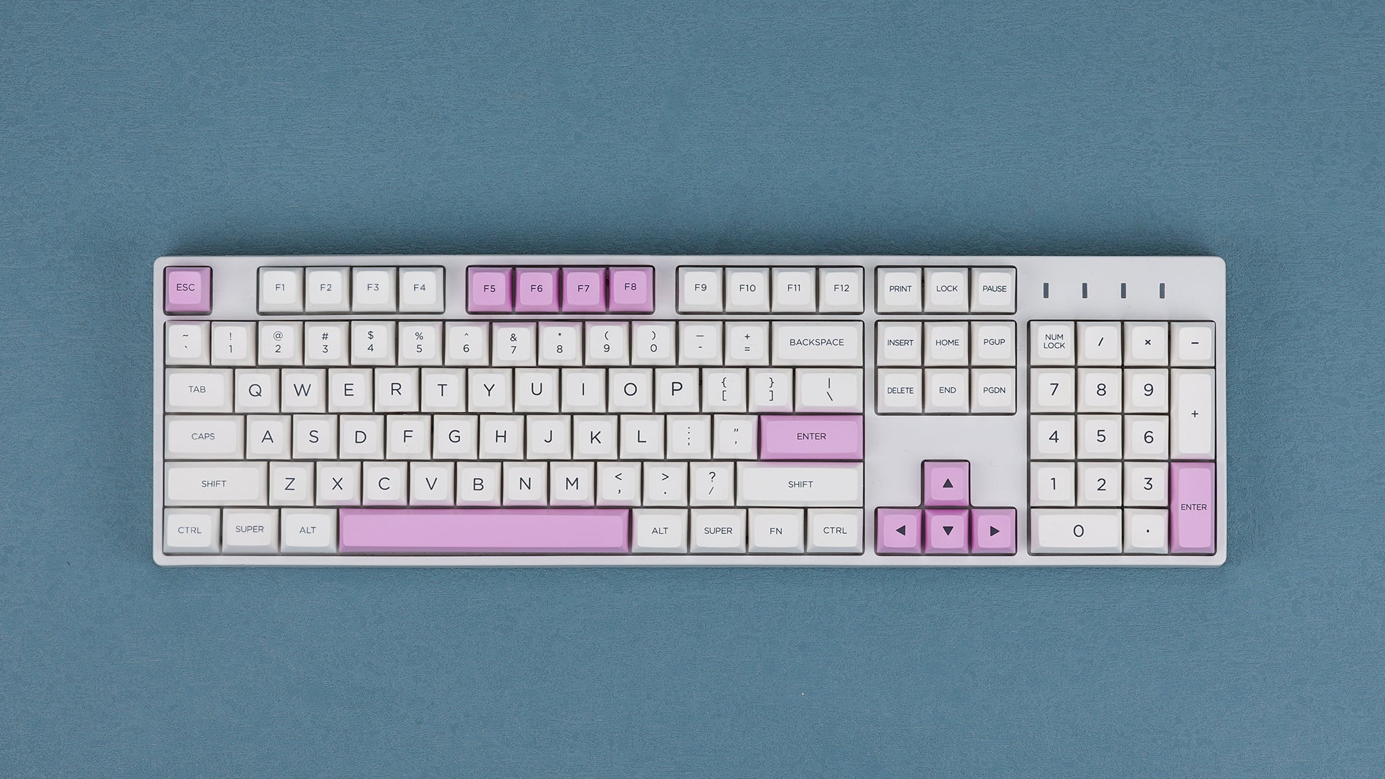OSA Simple White PBT Dye-Sub Keycaps Set PBT M aterial 152 keys Compatible With Cherry MX switches and MX-style clones