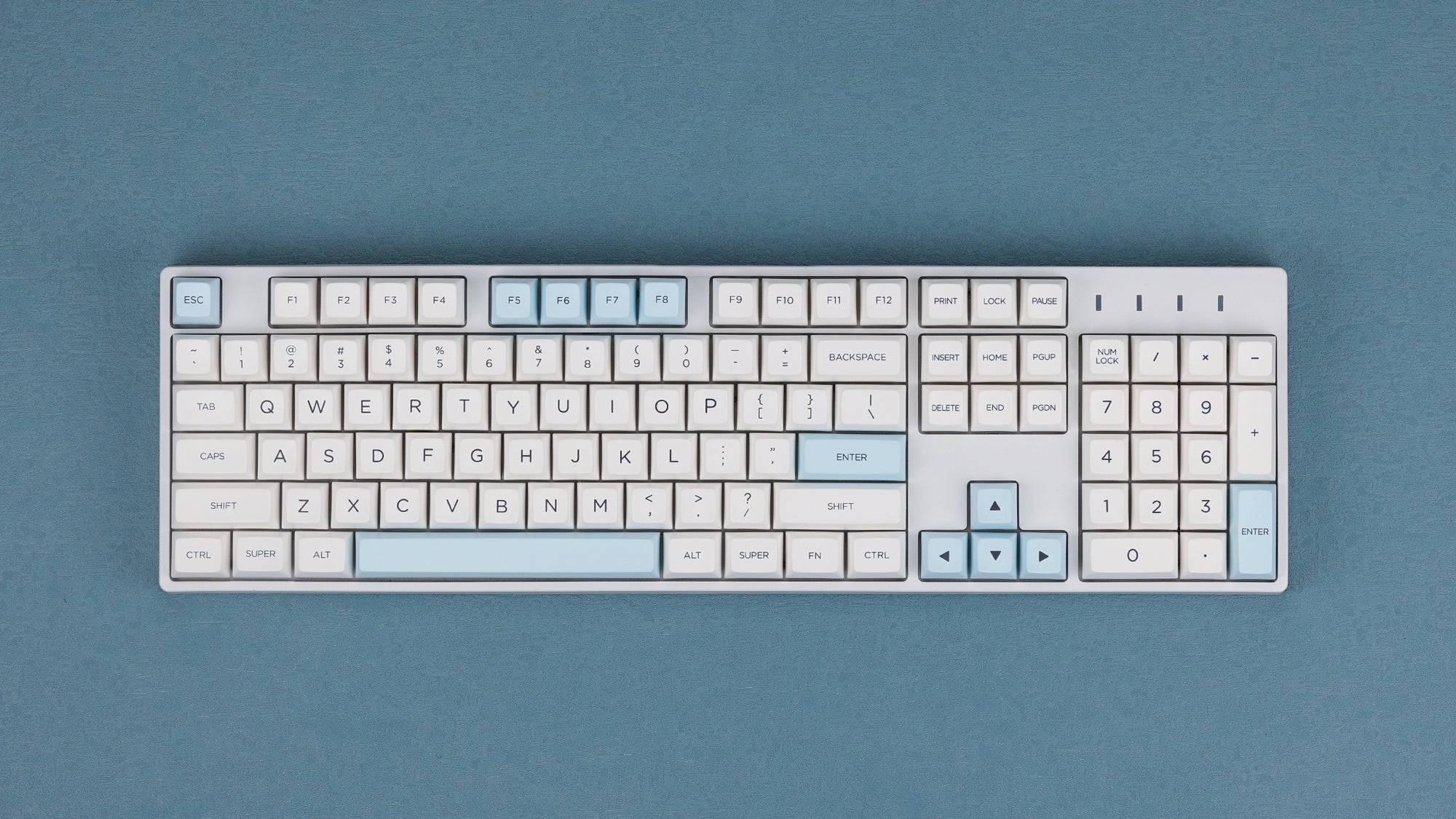 OSA Simple White PBT Dye-Sub Keycaps Set PBT M aterial 152 keys Compatible With Cherry MX switches and MX-style clones
