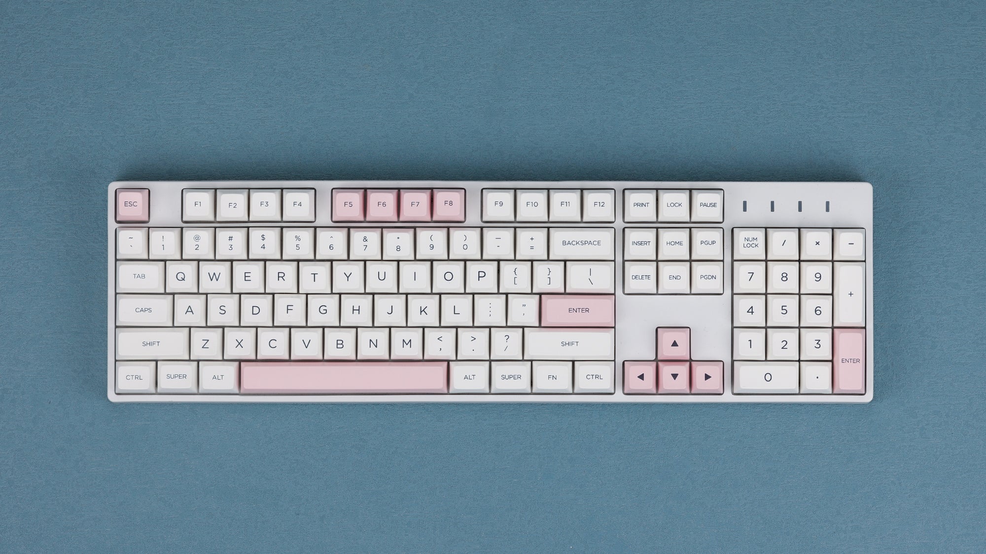 OSA Simple White PBT Dye-Sub Keycaps Set PBT M aterial 152 keys Compatible With Cherry MX switches and MX-style clones