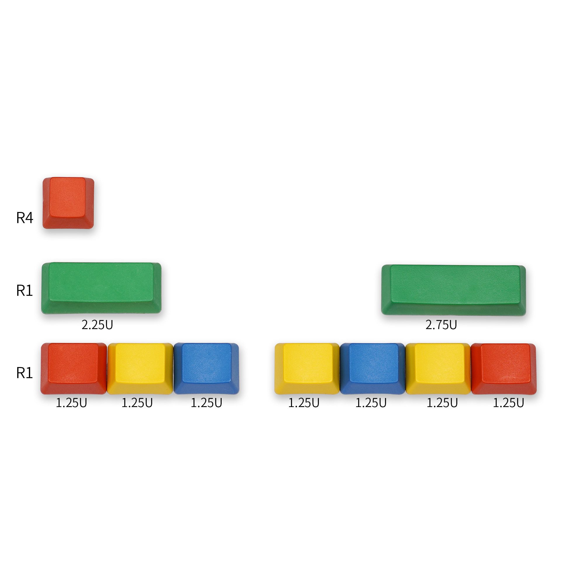 KBDfans OEM Profile Blank CMYW/RGBY Extra Keycaps Set KBDfans OEM Profile Blank CMYW/RGBY Extra Keycaps Set