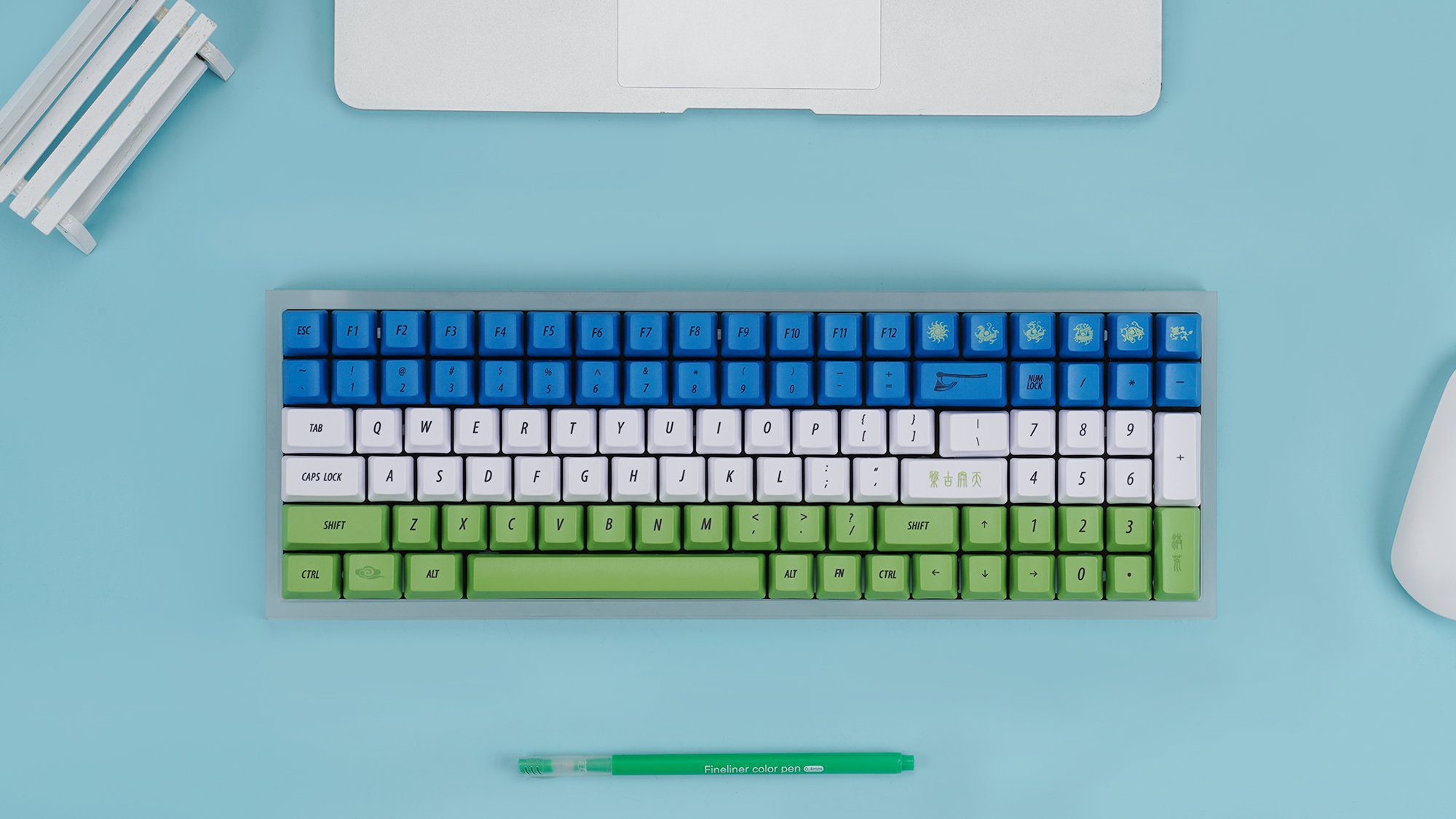 OEM PBT Material Pan Gu Keycaps Dye-sub 136 Keys Fit Cherry MX switch For Mechanical Keyboard 61/87/104/108/96 keys layouts