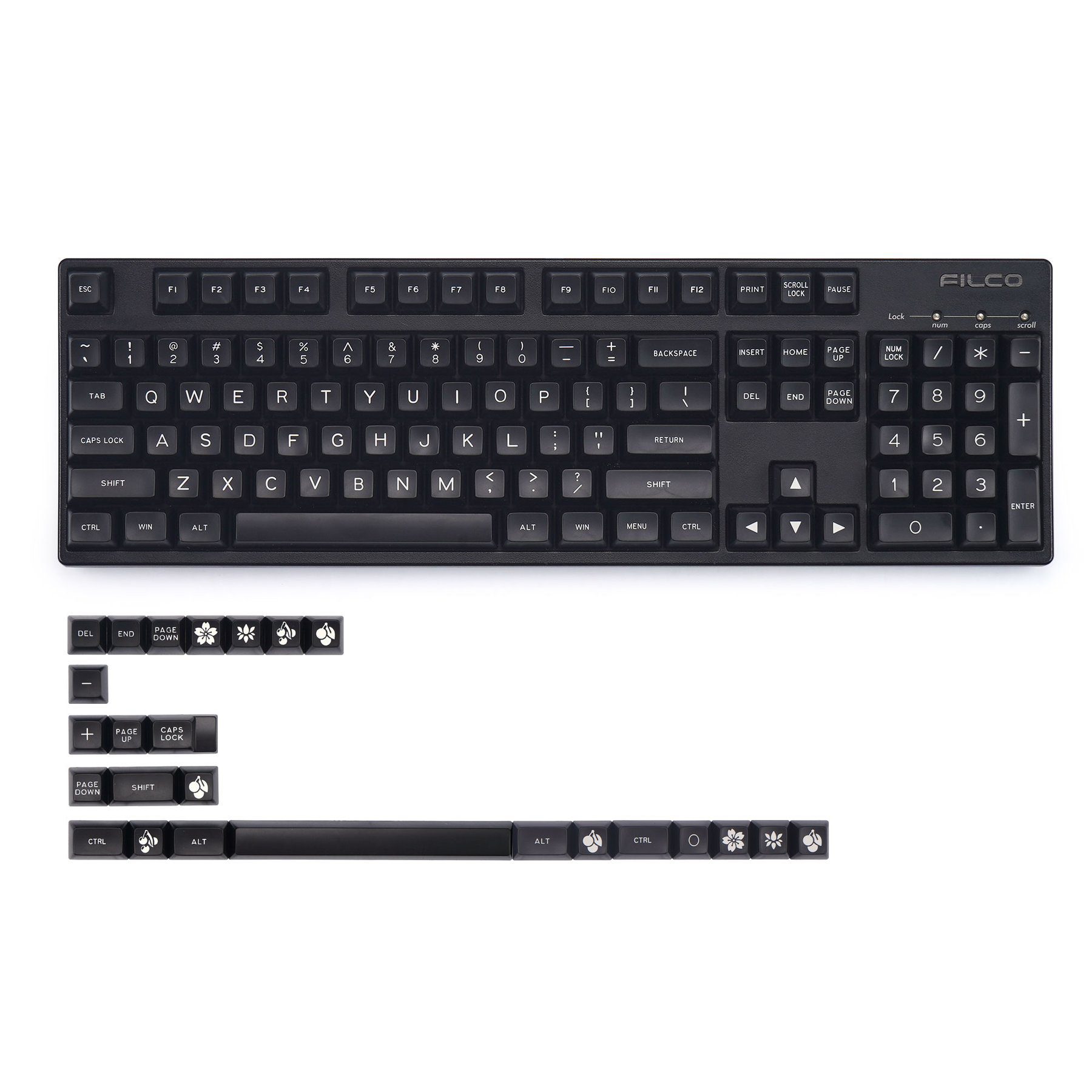 KBDfans Maxkey Black Double Shot ABS SA Keycaps