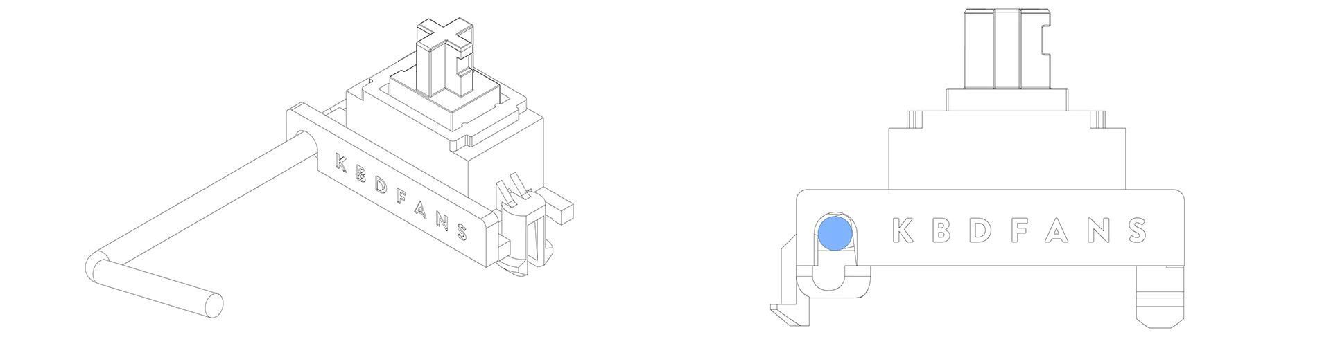 KBDfans PCB Mount Stabilizers Partner KBDfans PCB Mount Stabilizers Partner