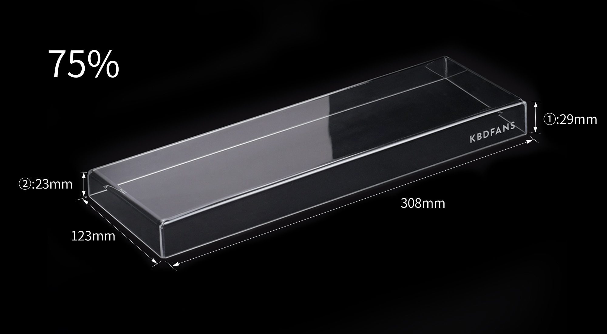 KBDfans 60% 65% 75% Acrylic Anti-dust Keyboard Cover KBDfans 60% 65% 75% Acrylic Anti-dust Keyboard Cover