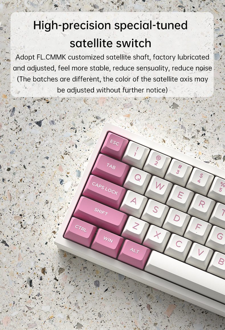 FL·ESPORTS FL680 Three-Mode Mechanical Keyboard 68 Keys RGB Hot-Swappable 2.4G Wireless Bluetooth Wired Win/Mac/iPad