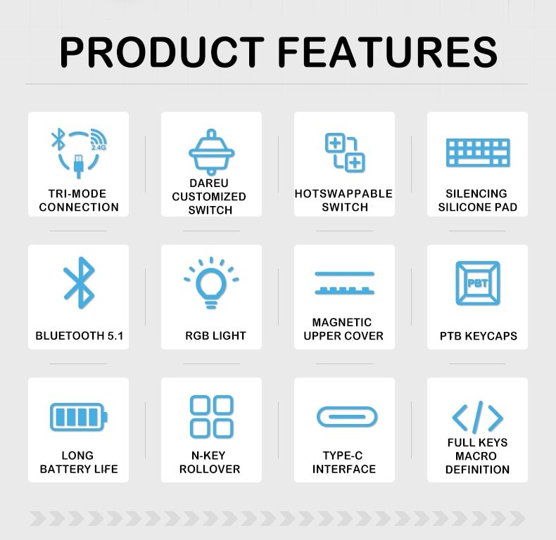 Dareu A87 Tri-mode Connection 100% Hotswap RGB LED Backlit Mechanical Gaming Keyboard With Customized Violet Gold or Sky Switch Dareu A87 Tri-mode Connection 100% Hotswap RGB LED Backlit Mechanical Gaming Keyboard With Customized Violet Gold or Sky Switch