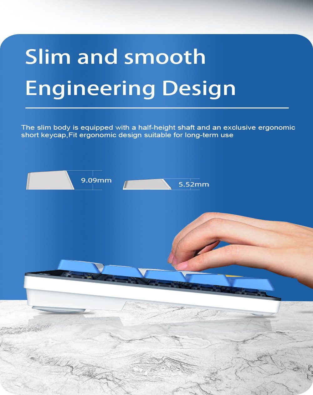 DAREU 68 Keys Mechanical Keyboard Mini Portable 60% Dual-mode KB Wired Bluetooth 5.1 Ergonomic Low Profile Keyboards for Office DAREU 68 Keys Mechanical Keyboard Mini Portable 60% Dual-mode KB Wired Bluetooth 5.1 Ergonomic Low Profile Keyboards for Office