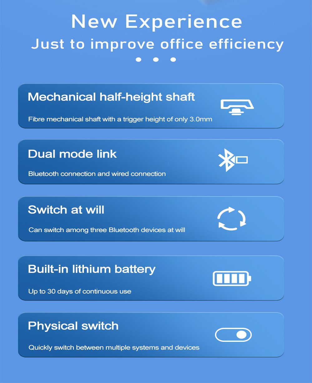 DAREU 68 Keys Mechanical Keyboard Mini Portable 60% Dual-mode KB Wired Bluetooth 5.1 Ergonomic Low Profile Keyboards for Office DAREU 68 Keys Mechanical Keyboard Mini Portable 60% Dual-mode KB Wired Bluetooth 5.1 Ergonomic Low Profile Keyboards for Office